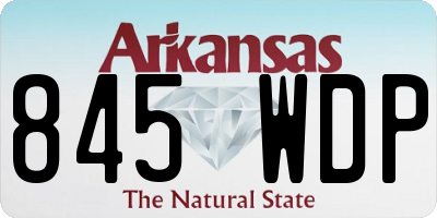 AR license plate 845WDP