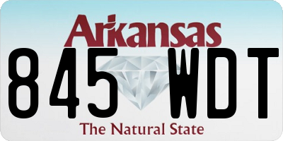 AR license plate 845WDT