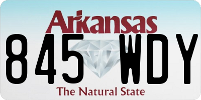 AR license plate 845WDY