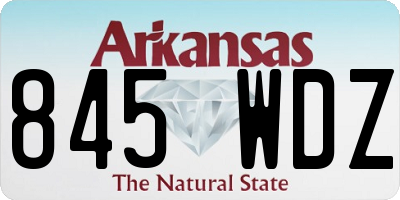 AR license plate 845WDZ