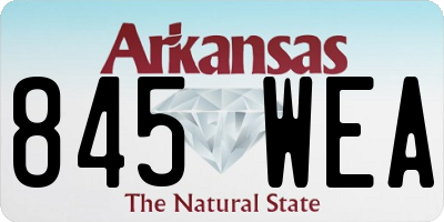 AR license plate 845WEA