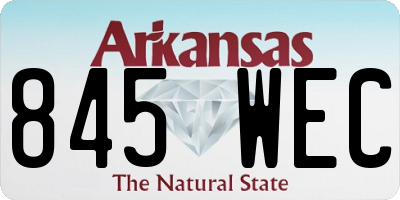 AR license plate 845WEC