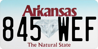 AR license plate 845WEF