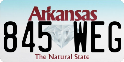 AR license plate 845WEG