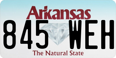 AR license plate 845WEH