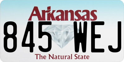 AR license plate 845WEJ