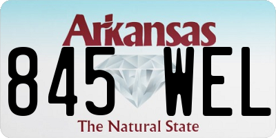 AR license plate 845WEL