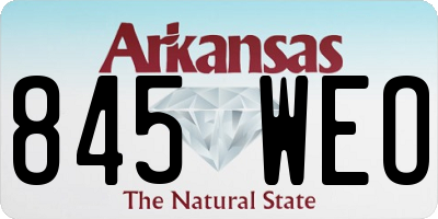 AR license plate 845WEO