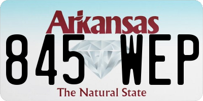 AR license plate 845WEP