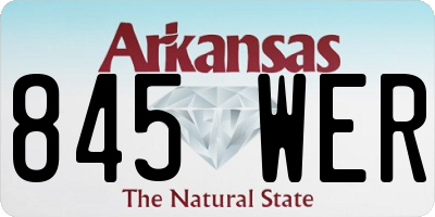 AR license plate 845WER