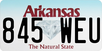 AR license plate 845WEU