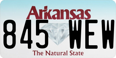 AR license plate 845WEW