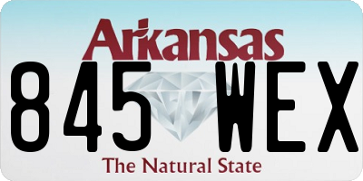 AR license plate 845WEX