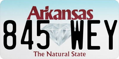 AR license plate 845WEY