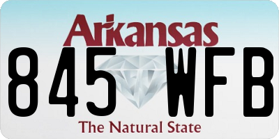 AR license plate 845WFB