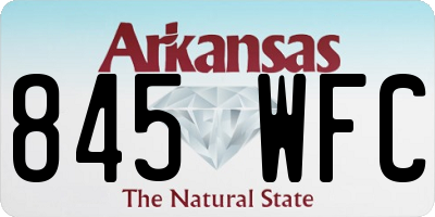 AR license plate 845WFC