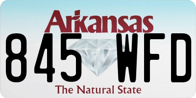 AR license plate 845WFD