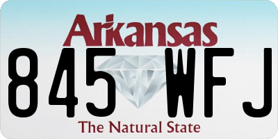 AR license plate 845WFJ