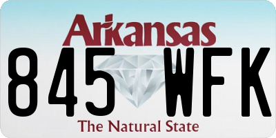 AR license plate 845WFK