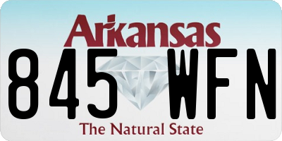 AR license plate 845WFN
