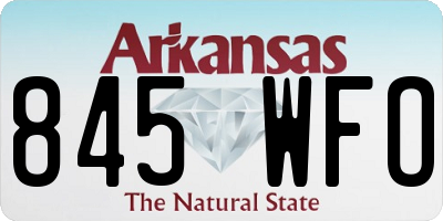 AR license plate 845WFO