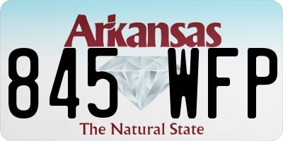 AR license plate 845WFP