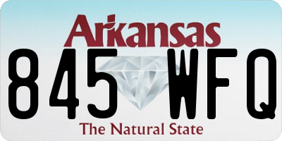 AR license plate 845WFQ