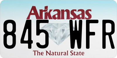 AR license plate 845WFR