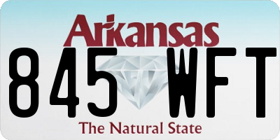 AR license plate 845WFT