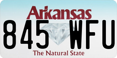 AR license plate 845WFU
