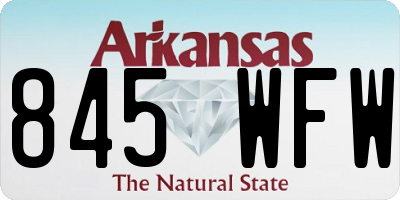 AR license plate 845WFW