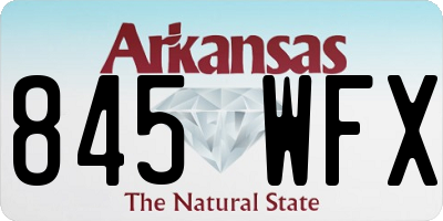 AR license plate 845WFX