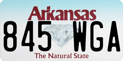 AR license plate 845WGA