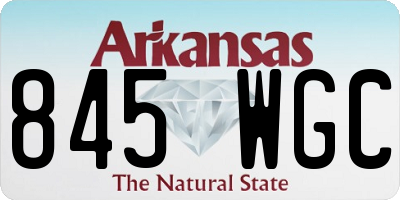 AR license plate 845WGC