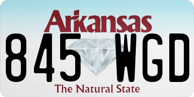 AR license plate 845WGD
