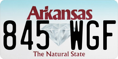 AR license plate 845WGF