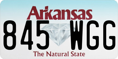 AR license plate 845WGG