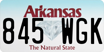 AR license plate 845WGK