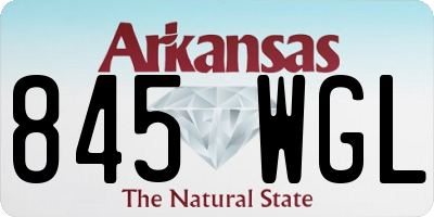 AR license plate 845WGL