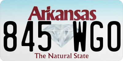 AR license plate 845WGO