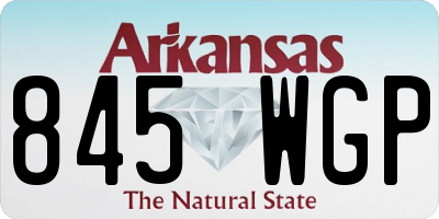 AR license plate 845WGP