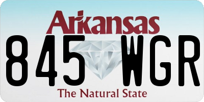 AR license plate 845WGR