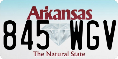 AR license plate 845WGV