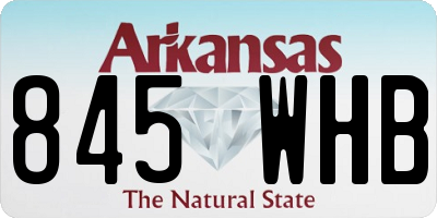 AR license plate 845WHB