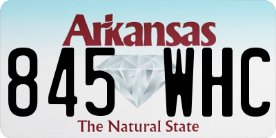 AR license plate 845WHC