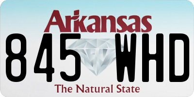 AR license plate 845WHD