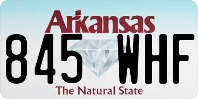 AR license plate 845WHF