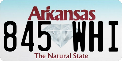 AR license plate 845WHI