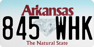 AR license plate 845WHK