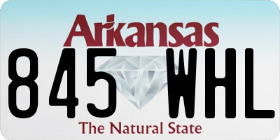 AR license plate 845WHL